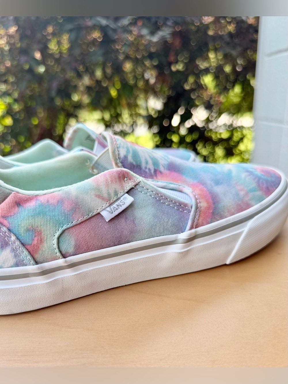 Vans Pastel Tie Dye Slip On Sneakers Unisex Hippie Y2K Skate Deluxe Comfort 8W 6 - Picture 7 of 10